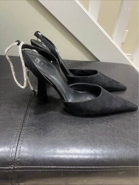 H&m heels with rhinestone strap